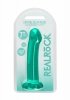 Realistyczne dildo analne na przyssawce zielone 17,8 cm